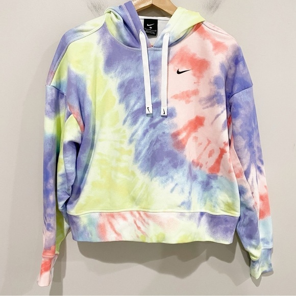 NIKE Dri-FIT Get Fit Women's Tie-dye Pullover Training Hoodie Size Small - Picture 3 of 10